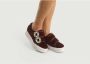 Essentiel Antwerp Bordeaux Rode Velvet Platform Sneakers Red Dames - Thumbnail 3