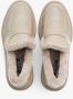 Estro Dames Beige Bontgevoerde Loafers gemaakt van Echt Leer voor Winter Er00114214 Beige Dames - Thumbnail 4