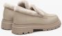 Estro Dames Beige Bontgevoerde Loafers gemaakt van Echt Leer voor Winter Er00114214 Beige Dames - Thumbnail 5