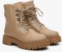 Estro Dames Beige Enkellaarzen van Echt Leer voor de Winter Er00112212 Beige Dames - Thumbnail 2