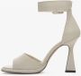 Estro Dames Beige Hakken Enkelband Leren Sandalen Er00112990 Beige Dames - Thumbnail 3