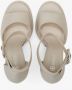 Estro Dames Beige Hakken Enkelband Leren Sandalen Er00112990 Beige Dames - Thumbnail 4