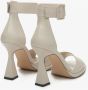 Estro Dames Beige Hakken Enkelband Leren Sandalen Er00112990 Beige Dames - Thumbnail 5