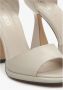 Estro Dames Beige Hakken Enkelband Leren Sandalen Er00112990 Beige Dames - Thumbnail 6