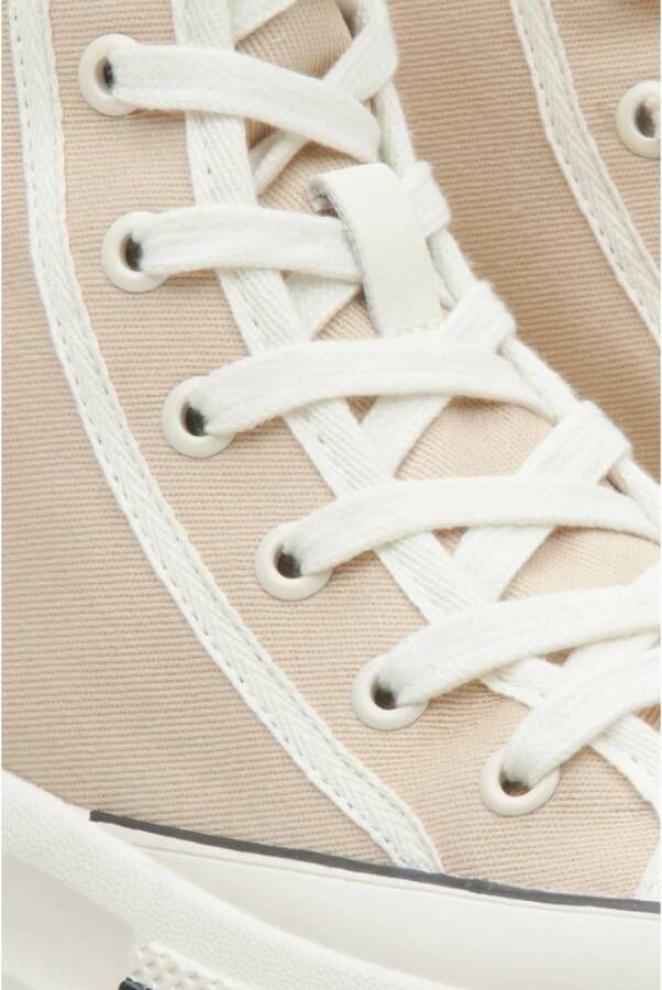 Estro Dames Beige High-Top Sneakers gemaakt van Zacht Textiel ES 8 Er00114604 Beige Dames