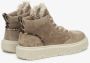 Estro Beige Hoge Winter Sneakers voor Dames gemaakt van Velours & Bont Beige Dames - Thumbnail 5