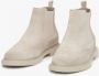 Estro Beige lage Chelsea-laarzen voor dames gemaakt van Premium Italiaans Velours Beige Dames - Thumbnail 3