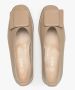 Estro Dames Beige Leren Ballet Flats met Decoratieve Versiering Beige Dames - Thumbnail 4