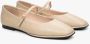 Estro Dames Beige Leren Ballet Flats met Gesp Er00114682 Beige Dames - Thumbnail 3