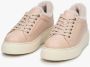 Estro Beige Leren Bont Winter Sneakers Beige Dames - Thumbnail 3