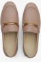 Estro Dames Beige Leren Penny Loafers met een Zilveren Ketting Er00114571 Beige Dames - Thumbnail 4