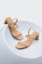 Estro Dames Beige Hakken Sandalen gemaakt van Echt Leer Er00112453 Beige Dames - Thumbnail 2