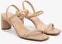 Estro Dames Beige Hakken Sandalen gemaakt van Echt Leer Er00112453 Beige Dames - Thumbnail 3