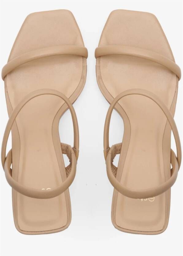 Estro Dames Beige Hakken Sandalen gemaakt van Echt Leer Er00112453 Beige Dames