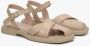 Estro Dames Beige Leren Sandalen met Kruisbanden Er00115107 Beige Dames - Thumbnail 2