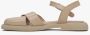 Estro Dames Beige Leren Sandalen met Kruisbanden Er00115107 Beige Dames - Thumbnail 3