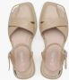 Estro Dames Beige Leren Sandalen met Kruisbanden Er00115107 Beige Dames - Thumbnail 4