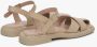 Estro Dames Beige Leren Sandalen met Kruisbanden Er00115107 Beige Dames - Thumbnail 5