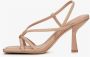 Estro Dames Beige Leren Trechter Hak Sandalen Er00114748 Beige Dames - Thumbnail 2