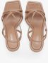 Estro Dames Beige Leren Trechter Hak Sandalen Er00114748 Beige Dames - Thumbnail 5