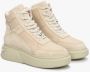 Estro Dames Beige Suède Hoge Winter Sneakers ES8 Er00112330 Beige Dames - Thumbnail 2