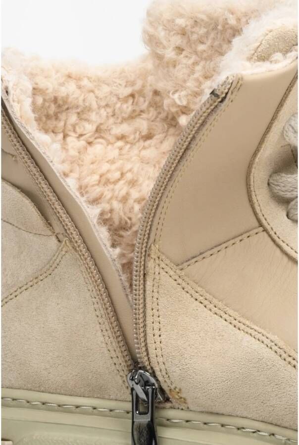 Estro Dames Beige Suède Hoge Winter Sneakers ES8 Er00112330 Beige Dames