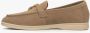 Estro Dames Beige Kwast Loafers gemaakt van Nubuck Er00114687 Beige Dames - Thumbnail 3