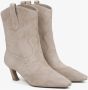 Estro Beige Velours Cowboylaarzen voor Dames Beige Dames - Thumbnail 2