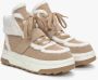 Estro Beige Velours Enkellaarzen voor Dames voor de Winter met Wollen Voering Beige Dames - Thumbnail 2