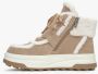 Estro Beige Velours Enkellaarzen voor Dames voor de Winter met Wollen Voering Beige Dames - Thumbnail 4