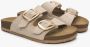 Estro Dames Beige Velours Slide Sandalen met Dikke Banden Er00115134 Beige Dames - Thumbnail 2