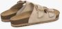 Estro Dames Beige Velours Slide Sandalen met Dikke Banden Er00115134 Beige Dames - Thumbnail 5