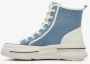 Estro Dames Blauwe High-Top Sneakers gemaakt van Zacht Textiel ES 8 Er00114602 Blue Dames - Thumbnail 2