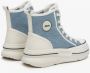 Estro Dames Blauwe High-Top Sneakers gemaakt van Zacht Textiel ES 8 Er00114602 Blue Dames - Thumbnail 4