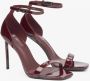 Estro Bourgondische Sandalen met Hak voor Dames gemaakt van Echt Lakleer Red Dames - Thumbnail 2