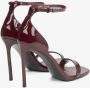 Estro Bourgondische Sandalen met Hak voor Dames gemaakt van Echt Lakleer Red Dames - Thumbnail 5