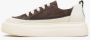 Estro Dames Bruin & Beige Lage Top Leer & Suède Sneakers Er00113499 Brown Dames - Thumbnail 3