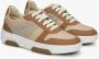 Estro Dames Bruin & Wit Sneakers gemaakt van Italiaans Echt Leer Er00114890 Brown Dames - Thumbnail 3