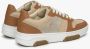 Estro Dames Bruin & Wit Sneakers gemaakt van Italiaans Echt Leer Er00114890 Brown Dames - Thumbnail 4