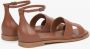 Estro Dames Bruin Leren Sandalen Er00115454 Brown Dames - Thumbnail 5