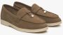 Estro Dames Bruine Kwast Loafers gemaakt van Nubuck Er00114610 Brown Dames - Thumbnail 2