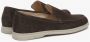 Estro Heren Zadelbruine Velours Slip-On Loafers Er00112974 Brown Heren - Thumbnail 5