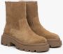 Estro Dames Bruine Velours Enkellaarzen voor de Winter Er00113955 Brown Dames - Thumbnail 2