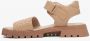 Estro Chunky Platform Lichtbruine Dames Sandalen Brown Dames - Thumbnail 3