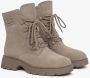 Estro Dames Beige Echte Velours Enkellaarzen Beige Dames - Thumbnail 2