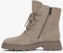 Estro Dames Beige Echte Velours Enkellaarzen Beige Dames - Thumbnail 3