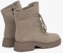 Estro Dames Beige Echte Velours Enkellaarzen Beige Dames - Thumbnail 5