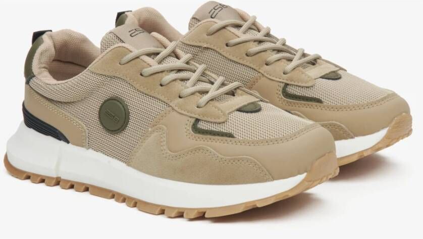 Estro Dames Beige Sneakers gemaakt van Zacht Textiel & Eco-Leer ES8 Er00115854 Beige Dames