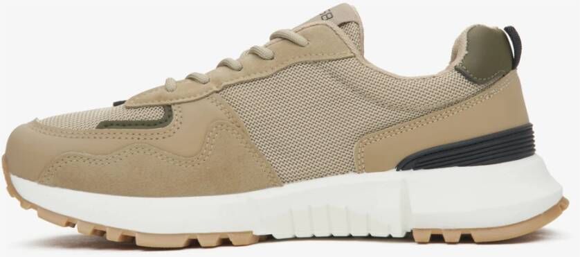 Estro Dames Beige Sneakers gemaakt van Zacht Textiel & Eco-Leer ES8 Er00115854 Beige Dames