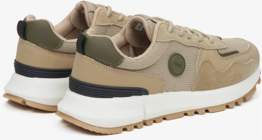 Estro Dames Beige Sneakers gemaakt van Zacht Textiel & Eco-Leer ES8 Er00115854 Beige Dames